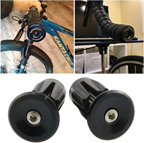 2pcs Bike Grip Handle Bar End Plugs Aluminum Alloy Bar Ends Handlebar End Plugs Handlebar Caps Bar End Caps with Installation Tool for Bike Handle...