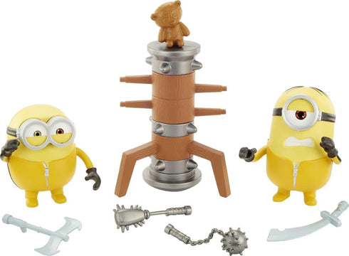 Minions: The Rise of Gru Movie Moments Martial Arts Minions: Approx 4-in Action Figure Interactive Toy with Articulation & Kung Fu Movie Scene Tra...