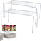 Evelots Wire Rack Cabinet Shelf Organizer -2 Pack Sturdy Metal Cabinet Riser Shelf - Double Space-Great for Kitchen, Freezer, Pantry -Rustproof...