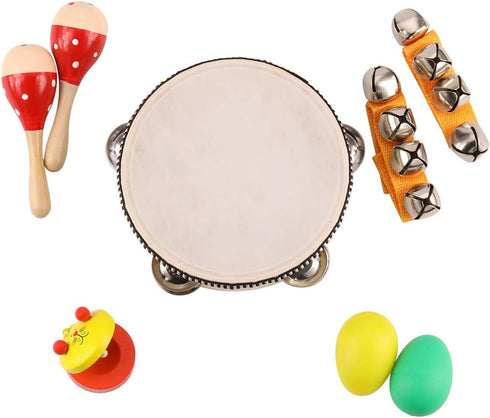 Toddler Musical Instrument, Wooden Percussion Instruments Tambourine for Kids Toddlers, Musical Toys Set for Boys and Girls...