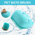 2Pcs Dog Cat Bath Brush Soft Silicone Dog/Puppy Massage Brush Hair Fur Grooming Cleaning Brush with Shampoo Dispenser,for Long Short Haired Pets,w...