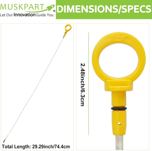 Dipstick for Oil 04593604AA for Chrysler 2007-2008 Pacifica 2008-2010 Town & Country Dodge 2008-2010 Grand Caravan 2007-2011 Nitro 4.0L Engine Oil...