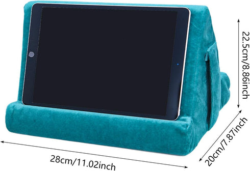Tablet Stand Multi-Angle Tablet Pad Stand Lazy Holder Stand Soft Pad Stand Tablet Cushion Stand with Net Pocket & Phone Stands for Lap, Knee, Sofa...