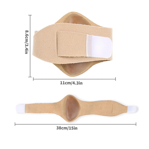 2 Pair of Arch Support for Plantar Fasciitis Relief, Adjustable Arch Support Compression Bands, Non-Slip Unisex Arch Sleeves with Gel Pads for Fal...