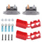 6-28v DC Manual Reset Stud Circuit Breaker Type III with Red Cover for Automotive RV Marine Boat Battery Solar 20A 2pcs...