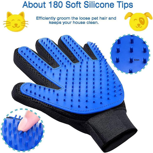 Pet Grooming Glove Hair Remover Brush Gentle Deshedding Efficient Pet Mitt Pet for Dog for cat...