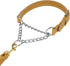 OOPSDOGGY Reflective Leather Martingale Dog Collar - Adjustable No Pull Stainless Steel Chain Training Collar for Small Medium Large Dogs Puppy (C...