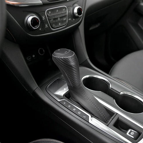 Auto Car Leather Gear Shift Knob Cover for Chevrolet Equinox 2016 2017 2018 2019 2020 2021 / Malibu Chevy Accessories (D)...