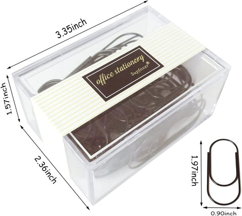 Jumbo Paper Clips, 50pcs 2inch Big PaperClips Durable and Rustproof Coated Large Paper Clips Office Supply Accessories (Black)...