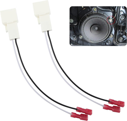 2PCS Car Speaker Adapter Harness,Speaker Wire Adapter for Connected Front+Rear Door Speakers,Premium Speaker Connector/Speaker Harness Compatible ...