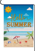 Hello Summer Garden Flag Hello Sunshine Beach Decorations Garden House Flag Holiday Party Burlap Outdoor Decor 12.5x18 Inch...