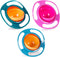 Berry President Magic Bowl 360 Degree Rotation Spill Resistant Gyro Bowl with Lid For Toddler Baby Kids Childre (Pink+Blue+Green)...