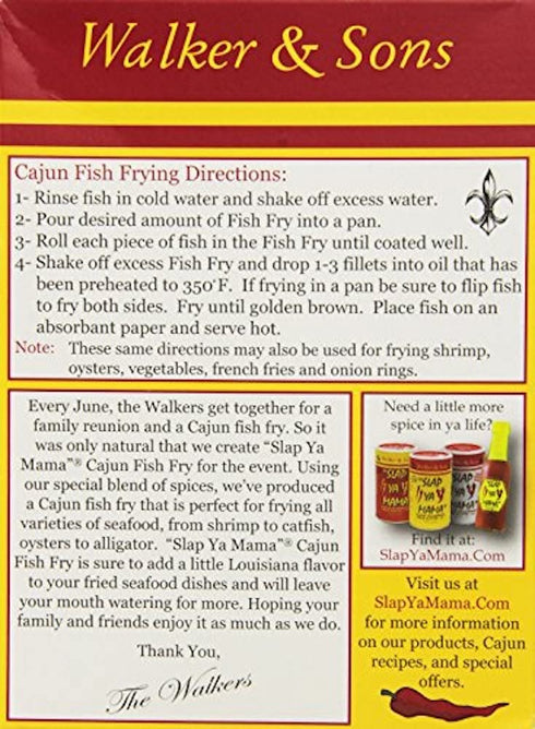 Slap Ya Mama Louisiana Style Cajun Fish Fry, No MSG and Kosher, 12 Ounce Box, Pack of 3...