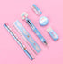 TNB Cute Anime Character Pencil Set, 6 types of pencils Package, design Supplies (Blue)...