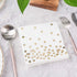 80 Pack of White Paper Cocktail Napkins with Gold Foil Polka Dot Confetti?Polka Dot Party Supplies(5 x 5 in?3-ply) (gold)...