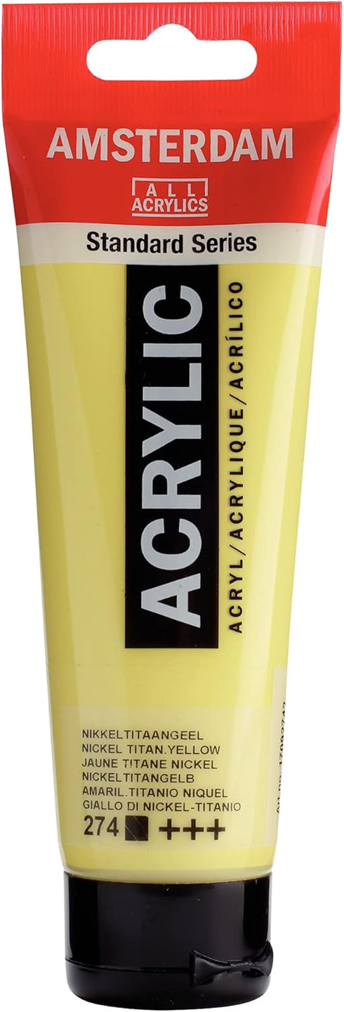 Amsterdam Standard Series Acrylic Tube 120ml Nickel Titanium Yellow 274 (17092742)...