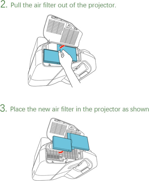 Replacement ELPAF49 /V13H134A49 Air Filter for Epson BrightLink 675Wi/ 680Wi/ 685Wi/ 695Wi, PowerLite 670/ 675W/ 680/ 685W Projector...
