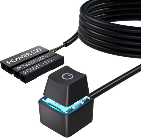 Desktop Computer Power Switch Power Supply Control Adapter Cable 65 inch External PC Power Button ATX Desktop Computer Case Motherboard Switch On ...