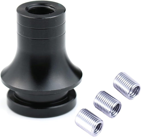 Gear Knobs Boot Retainer Shift Stick Connector M12 X 1.25 with 3 Pcs Thread Adapter M8X 1.25, M10X 1.5, M10X 1.25 (Black)...