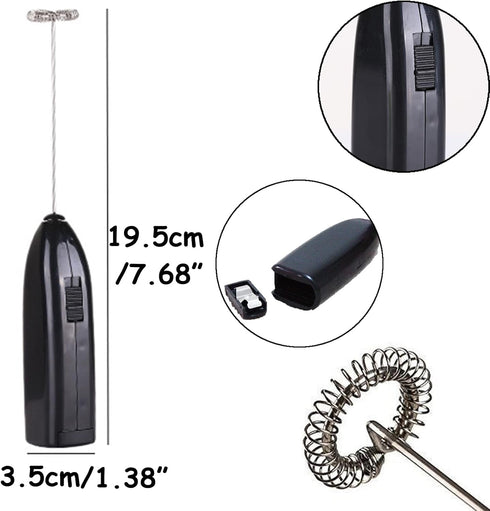 Milk Frother Handheld for Coffee,Foam Maker,Electric Whisk Drink Mixer for Lattes, Cappuccino, Frappe,Matcha, Hot Chocolate Egg, Mixer Multi-Purpo...