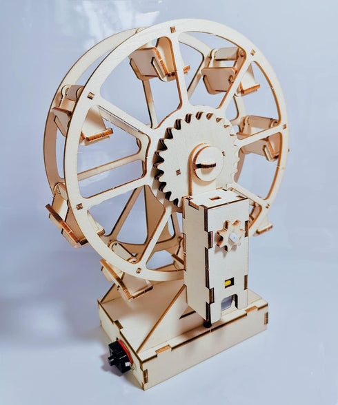 Electric Wooden Ferris Wheel Building Kit - DIY STEM Educational Toys for Girls and Boys - 3D Working Construction Scientific Model Kits - Enginee...