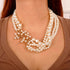 1920s MultiLayer Pearl Necklace with Brooch Faux Pearls Necklace Set Vintage Bridal Pearl Necklace Earrings Jewelry Set...