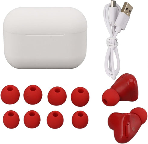 GOWENIC Heart Shaped Heart Earbuds Earphones, Cute Girls Wireless Earbuds with Built in Battery Ships HiFi Stereo Bluetooth Earphones for Music Ca...