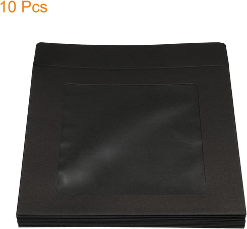 PATIKIL Full Face Window Envelopes 10 Pack 7'' Clear Single Sided for Mailing Statement Photos Catalogs, Black...