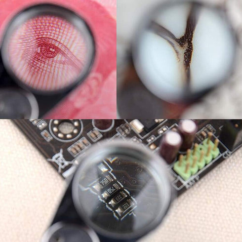 3 Pieces 10X / 20X / 30X Jeweler Loupe Glass Diamond Loupe Metal Round Body Jewelers Eye Loupe Magnifier Magnifying 21mm Lens Diameter Silver Colo...