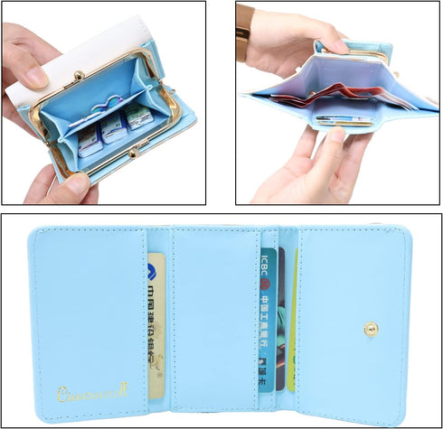 Honbay Fashion Cute Cartoon Wallet, Small Wallet, Women Ladies Short Wallet, PU Leather Tri-fold Wallet, Money Bag, Coin Cash Cards Pouch Purse, K...