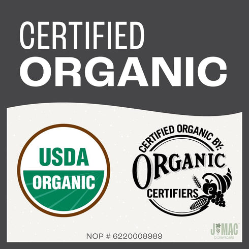 J Mac Botanicals, Organic Dandelion Leaves (4oz bag) USDA Certified Organic Dandelion leaf tea, te diente de leon organico, Packaged in the USA, C...