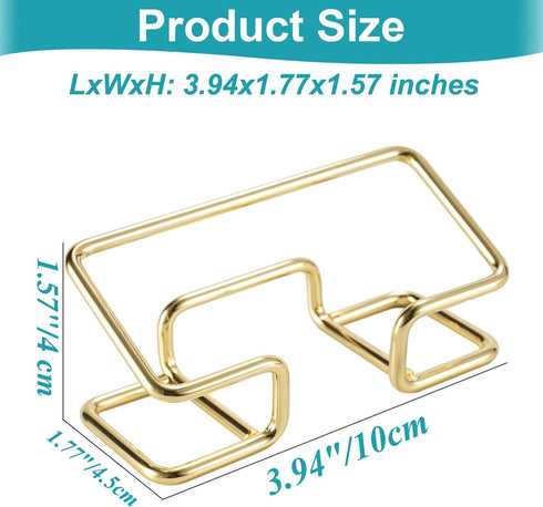 Business Card Holder for Desk, Business Card Holder Display Stand, Modern Business Card Organizer, Desktop Business Card Holders, 1 Pack, Gold...