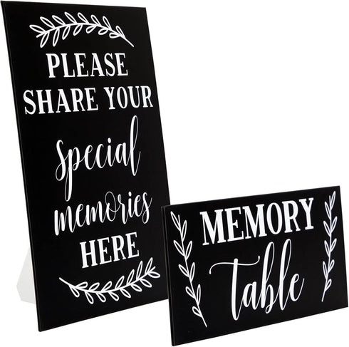 Juvale Celebration of Life Decorations Memory Signs for Funeral, Memorial Service, Graduation, Wedding, Bridal Shower, Birthday Party Celebration,...
