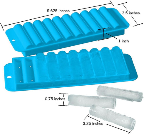 4 Plastic Ice Tube Making Trays for Water Bottles - 2pc Sets...