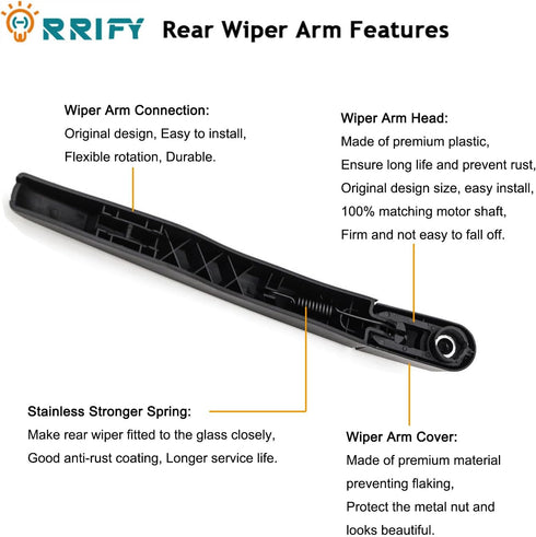 Rear Windshield Wiper Arm Blade FT4Z17526A for Ford Edge 2015-2020 Back Windshield Wiper Assembly...