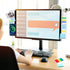 Monitor Memo Board, 2PCS Multifunction Sticky Note Holder for Computer Screen, Acrylic Computer Monitor Memo Board (Left & Right), Computer Sticky...