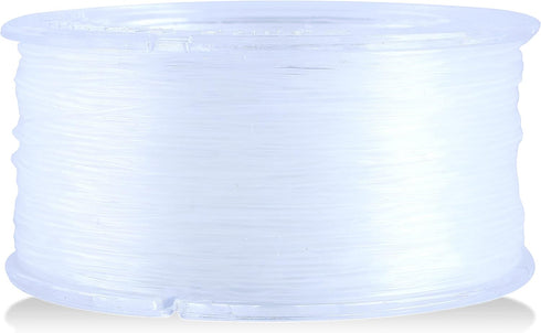 KONMAY 65 Yards 0.8mm Round Stretchy Cystal String for Bracelet with Organizing Case, White Crystal Elastic Thread Cord for Jewelry Bracelets Maki...