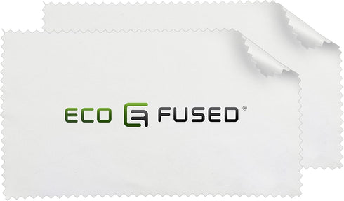 Eco-Fused Blue/Black Microfiber Cloth - 6x7 Inch - 12 Pack - Glasses & Lens Cleaning...