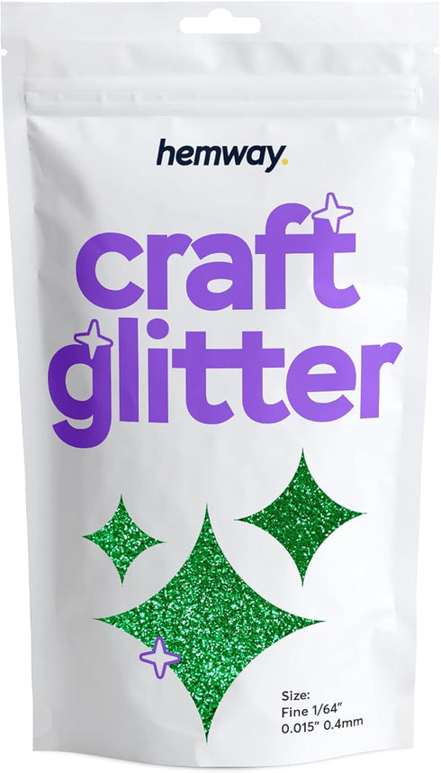 Hemway Craft Glitter - Emerald Green | 100g Fine Metallic Sequin Flakes for Resin & Epoxy Crafts | Supplies for Tumblers, Cards, Jewellery, Candle...