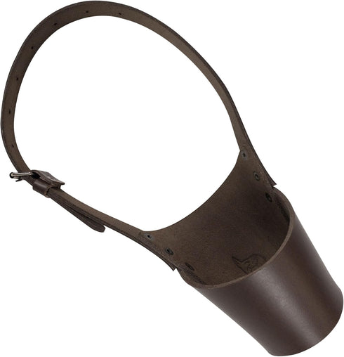 Thick Dog Muzzle Guard, Secure Training Cover, Mouth Guard Mask Prevents Biting Chewing, Anti Barking, Full Grain Leather, Handmade (XL)...