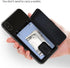 Sinjimoru Stick-On Card Case, Adhesive Card Holder/Ultra Slim Card Holder Case Usable as Phone Wallet or Card Holder for Desk. Card-Zip White...