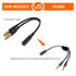 Maeline Headphone Splitter Adapter, 3.5mm Mic Cable for Computer, Headset 3.5mm Female to 2 Dual Male Microphone Audio Stereo Jack Earphones Port ...