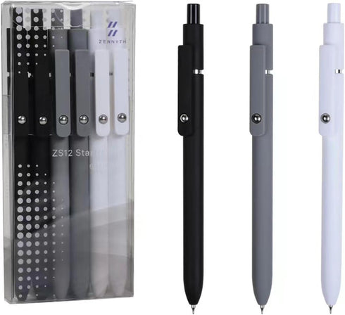 6pcs 0.5mm Gel Pens, Quick Dry Black Ink Fine Point Pens, High-End Series Smooth Writing Pens for School, Office & Home Supplies, Ideal Gifts for ...