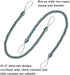 BEL AVENIR Curtain Rope Tiebacks, Drapery Rope Holdbacks with 2 Metal Screw Hooks, 1 Pair - Light Blue...