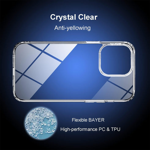 TENOC Phone Case Compatible with iPhone 12 Mini, Clear Case Non-Yellowing Protective Bumper Hard Back Cover for 5.4 Inch...