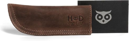 Hide & Drink, Full Grain Leather Hot Handle, Cast Iron Protector, Panhandle Potholder, Double Layered, Double Stitched, Slides On/Off Easily onto ...