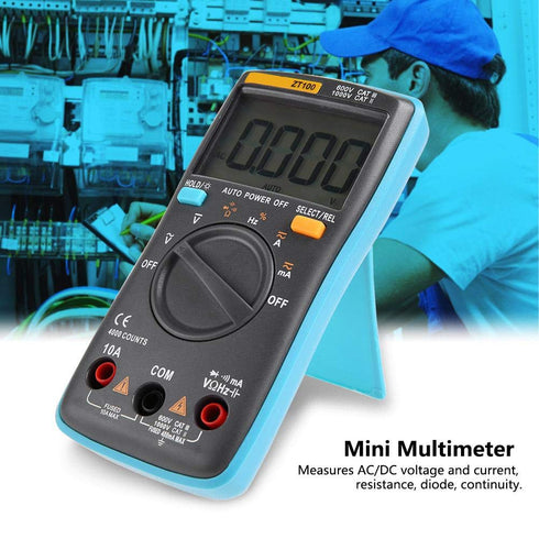 Digital Multimeter, ZT100/ZT101/ZT102 Portable Mini Multimeter Auto Digital LCD Display Testing Capacitance Multimeter(ZT100)...