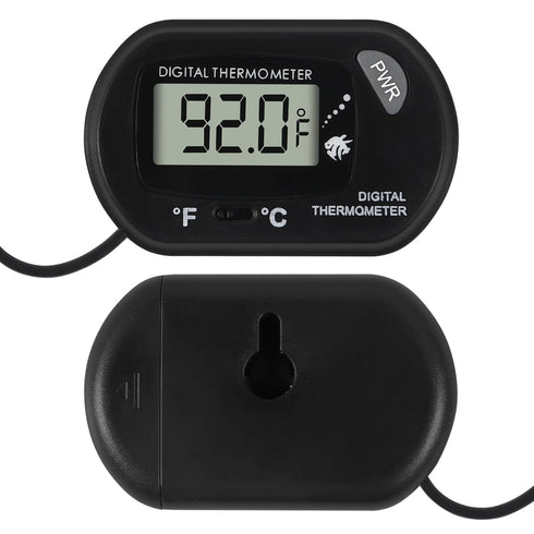 2Pcs Aquarium Thermometer Fish Tank Thermometer Reptile Thermometer Terrarium Water Temperature Test Digital Thermometer with LCD Display Fahrenhe...