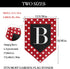 Monogram Letter B Garden Flag Red and White Polka Dot Pattern Double Sided Home Yard Decor Banner Outdoor 12.5 x 18 Inch...
