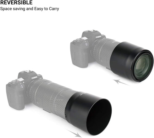 Lens Hood for Canon RF 135mm F1.8 L IS USM and RF 600mm F11 IS STM Lens,RF 135mm RF 600mm Lens Hood Reversible Lens Shade Replace Canon ET-88B Hoo...